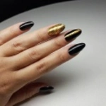 Ногти Черно Золотые Фото