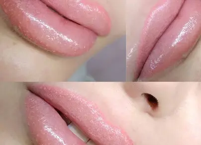 Фото нюдовых губ перманентного макияжа