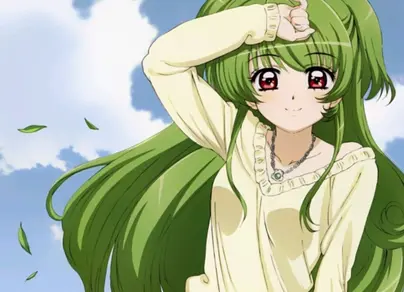 Картинки аниме с зелеными волосами