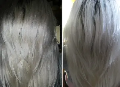 Арктический блонд бальзам фото на волосах
