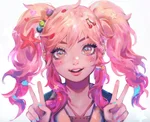 Картинки аниме с розовыми волосами