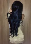 Картинки девушка длинный черный волос