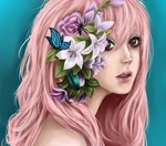 Картинки цветы в волосах девушек