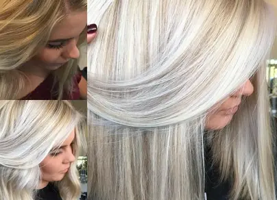 Кашемировый блонд фото на волосах