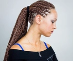 Афрозатылок фото на средние волосы